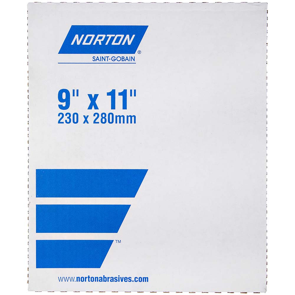 Norton 66261139386 Sanding Sheet 320 Grit, Aluminum Oxide, Coated