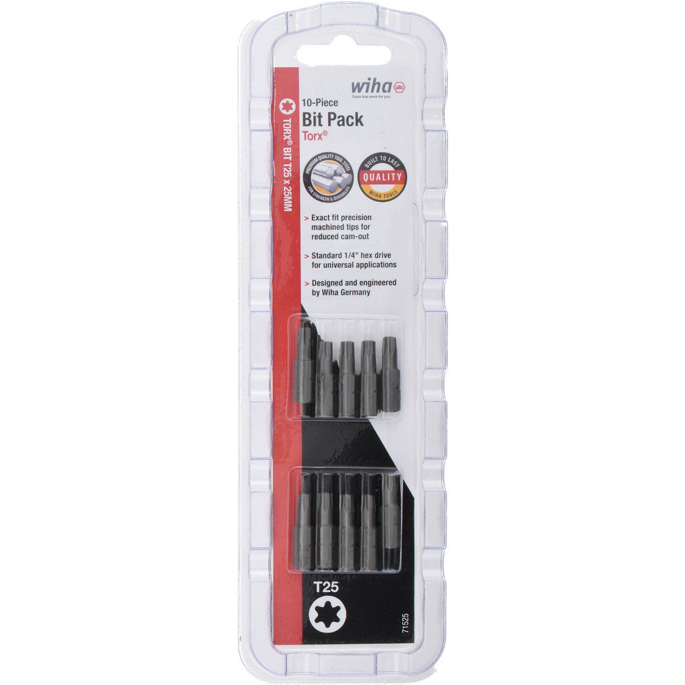 Wiha 71525 1/4" Drive T25 Torx Screwdriver Bit