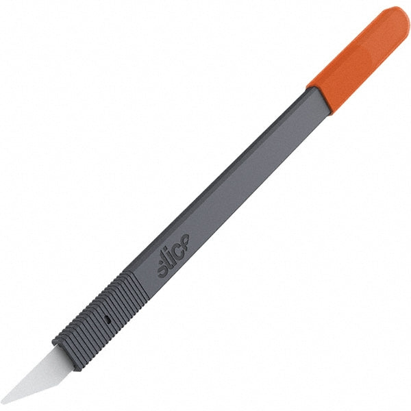 Slice 10568 Hobby Knives Knife Type Precision Cutter Trade Type Fixed Blade Knife Blade Length (Decimal Inch) 0.2500 Blade Type Round Tip Blade Material Ceramic Features Lowers Costs Non-Sparking, Non-Conductive Blade Reduces Injuries Chemically Inert