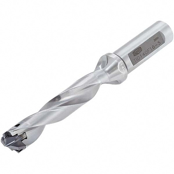 Tungaloy 6706820 Replaceable-Tip Drill 0.571 to 0.587" Dia, 2.874" Max Depth, 5/8" Weldon Flat Shank