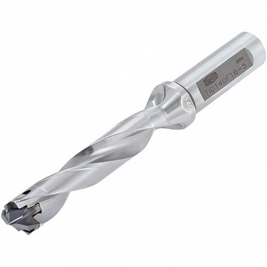 Tungaloy 6706820 Replaceable-Tip Drill 0.571 to 0.587" Dia, 2.874" Max Depth, 5/8" Weldon Flat Shank
