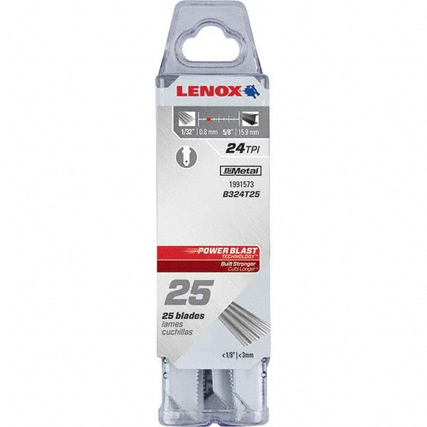 Lenox 1991573 Jigsaw Blade Bi-Metal, 24 TPI, 0.037" Blade Thickness, 3/8" Blade Width