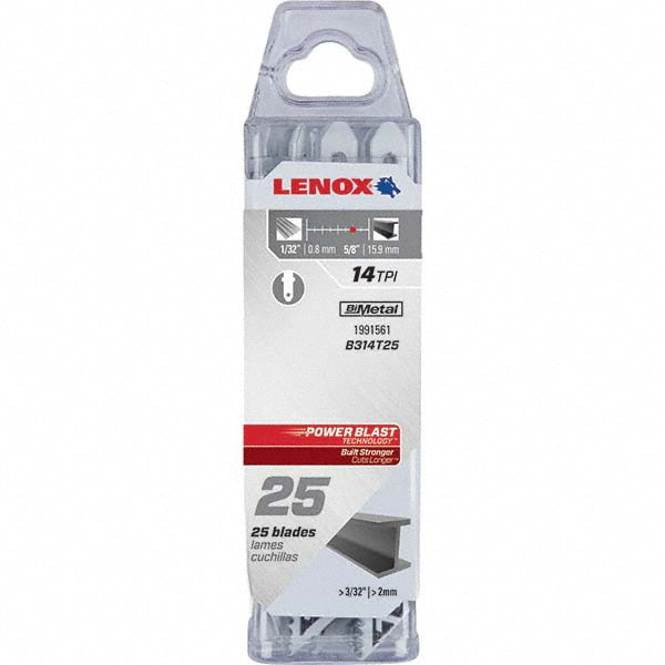Lenox 1991561 Jigsaw Blade Bi-Metal, 14 TPI, 0.037" Blade Thickness, 3/8" Blade Width