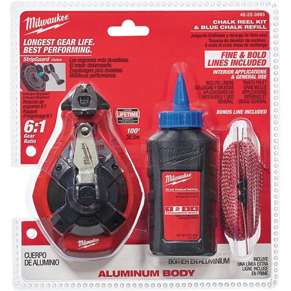Milwaukee Tool 48-22-3993 100' Long Reel & Chalk Set
