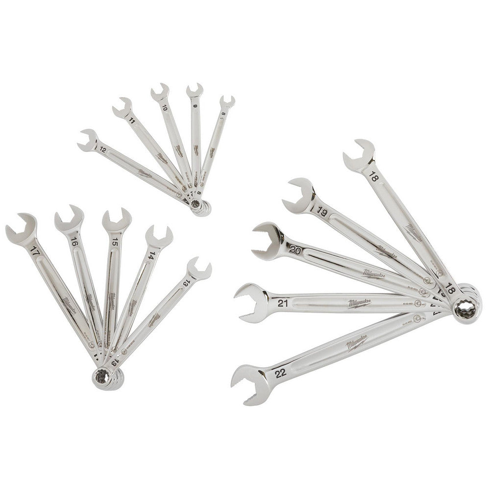 Milwaukee Tool 48-22-9515 Combination Wrench Set 15 Pc, Metric