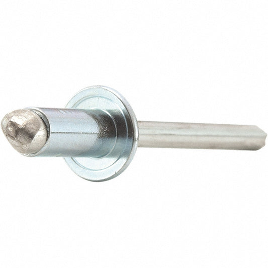 STANLEY Engineered Fastening POPSD44BS Open End Blind Rivet Size 4, Dome Head, Steel Body, Steel Mandrel