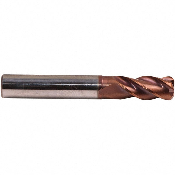 Emuge 2698A.004005 Roughing & Finishing End Mill 4 mm Dia, 4 Flutes, 0.5 mm Corner Radius, Square End, Solid Carbide