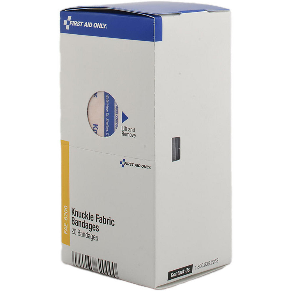First Aid Only FAE-6200 Pack of (20) 2-3/16" Long x 1-7/8" Wide, Knuckle Bandage Wound Care