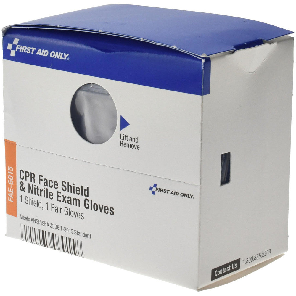 First Aid Only FAE-6015 1 3-Piece Nitrile Exam Gloves & CPR Mask