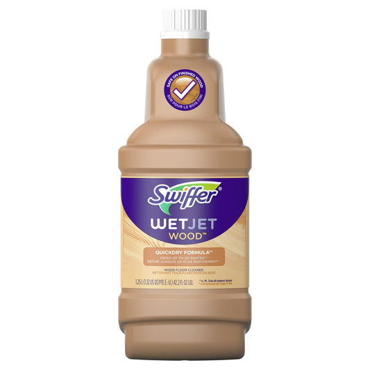 Swiffer PGC77133 Swiffer WetJet Wood Floor Cleaner Solution Refill, 42.2 fl oz, 4/Case