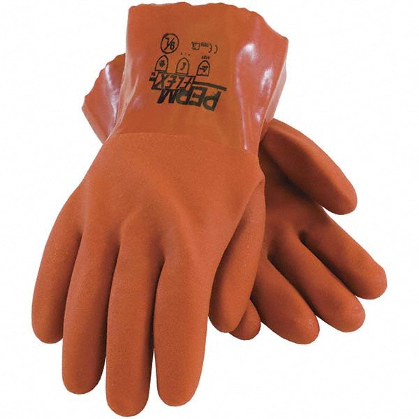 PIP 58-8650/M Chemical Resistant Gloves PiP Permflex, Size Medium, Polyvinylchloride, Supported