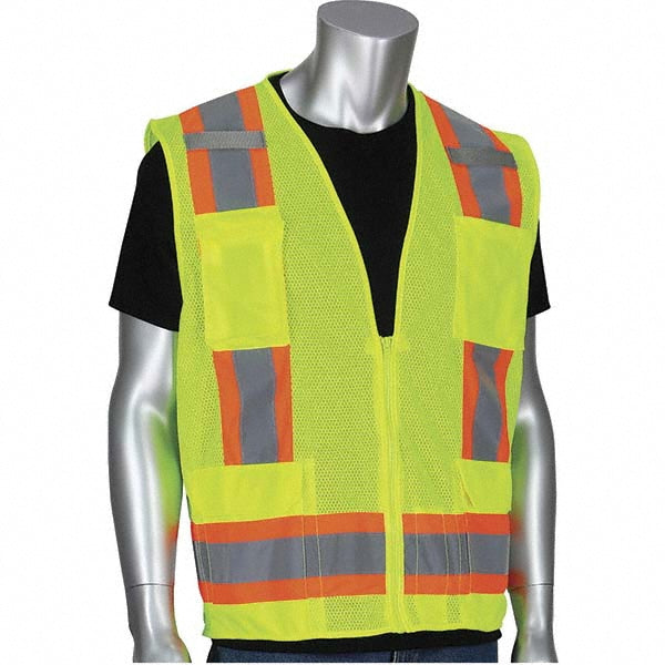 PIP 302-0500M-LY/3X High Visibility Vest  3X-Large, Surveyor's Vest,  ANSI Class 2