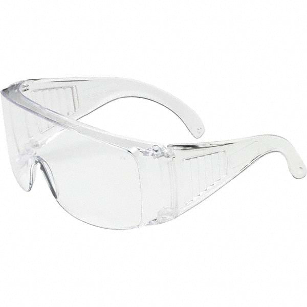 Bouton 250-99-0980DP Safety Glasses Uncoated, Polycarbonate, Clear Lenses, Frameless
