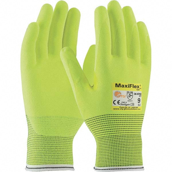 ATG 34-8743FY/L Cut, Puncture & Abrasion-Resistant Gloves ATG 34-8743FY, Size Large, ANSI Cut A2, ANSI Puncture 1, Nitrile, Engineered Yarn