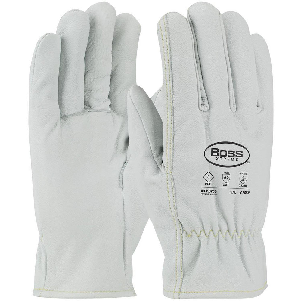 PIP 09-K3750/XL Cut-Resistant Gloves MAXIMUM SAFETY 09-K3750, Size X-Large, ANSI Cut A2, ANSI Puncture 0, Kevlar Lined, Goatskin