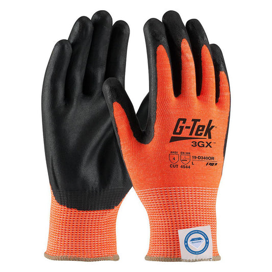 PIP 19-D340OR/XL Cut, Puncture & Abrasion-Resistant Gloves G-Tek® 3GX® 19-D340OR, Size X-Large, ANSI Cut A4, ANSI Puncture 4, Nitrile, Dyneema Diamond