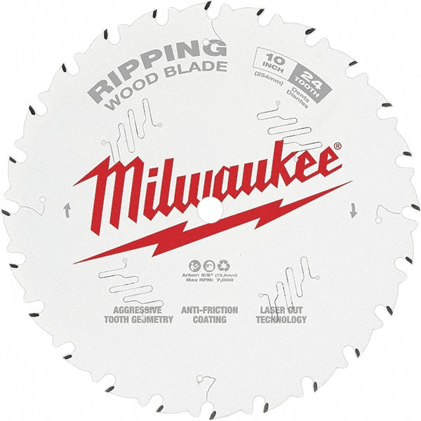 Milwaukee Tool 48-40-1020 Wet & Dry Cut Saw Blade 10" Dia, 5/8" Arbor Hole, 3/32" Kerf Width, 24 Teeth