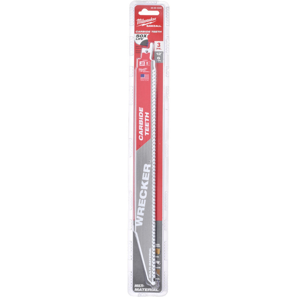 Milwaukee Tool 48-00-5343 Reciprocating Saw Blade Solid Carbide