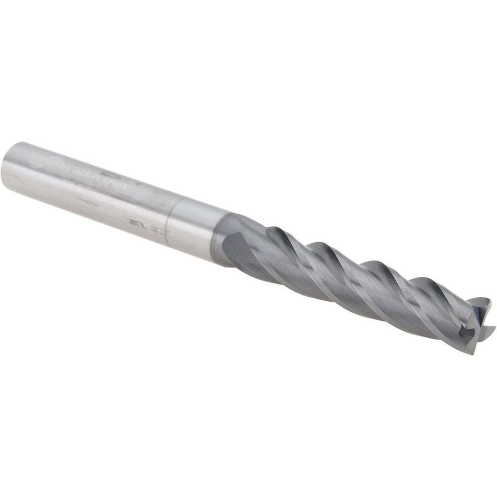 Supermill 5251305 Corner Radius End Mill 3/8" Dia, 1-3/4" LOC, 0.0100" Radius, 4 Flute, Solid Carbide