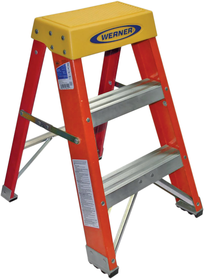 Werner 6202 2 Step Fiberglass Step Ladder Type IA