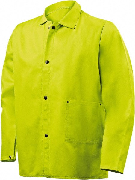 Steiner 1070-L High Visibility & Welding Jacket Size Large, Cotton & Nomex, Snaps Closure