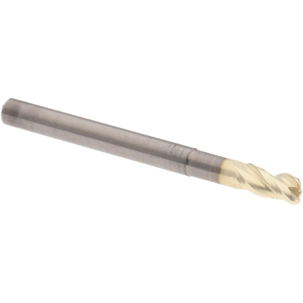 Accupro 315359 Corner Radius End Mill 1/8" Dia, 1/4" LOC, 37 deg Helix, Corner Radius End, Centercutting