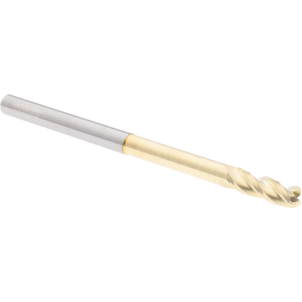 Accupro 315429 Corner Radius End Mill 1/4" Dia, 3/4" LOC, 37 deg Helix, Corner Radius End, Centercutting