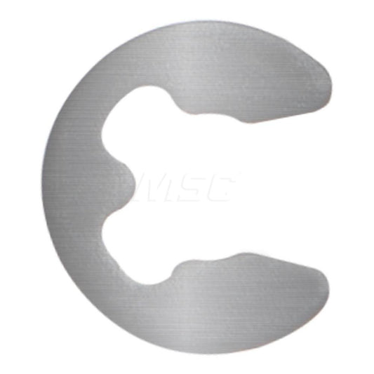 Rotor Clip E-12ST ZF External E Style Retaining Ring 0.095" Groove Dia, 1/8" Shaft Dia, 1060-1090 Spring Steel, Zinc-Plated