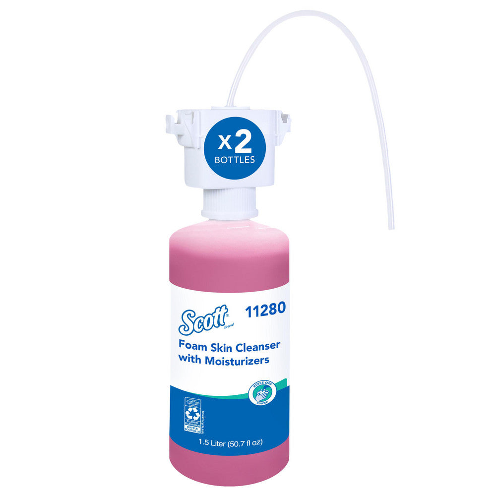 Scott 11280 Foam Hand Soap with Moisturizers, 1.5 L Pink, Floral Scent Under-Counter Hand Soap Refills for Kimberly-Clark Professional Automatic Counter-Mount Dispensers