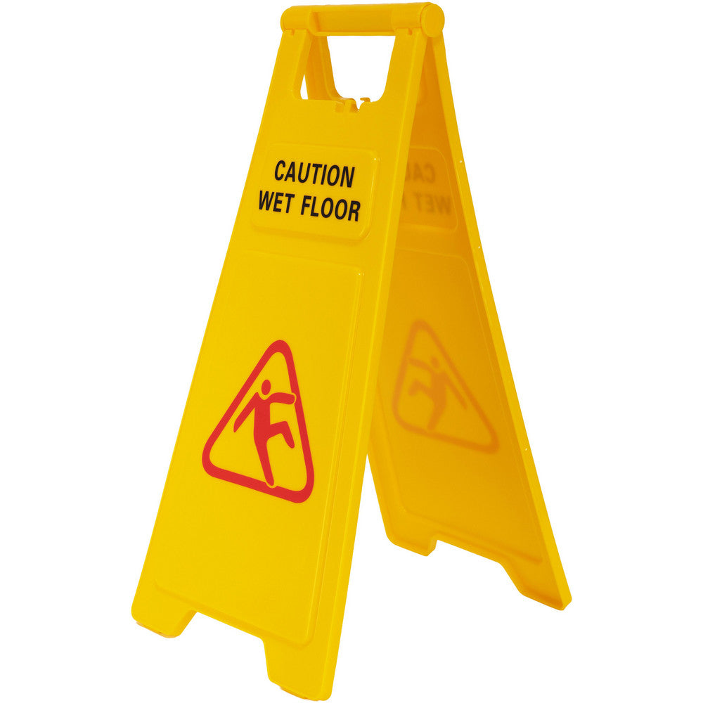 Pro-Source AF03742 Caution - Wet Floor, 12" Wide x 24" High, Plastic Floor Sign