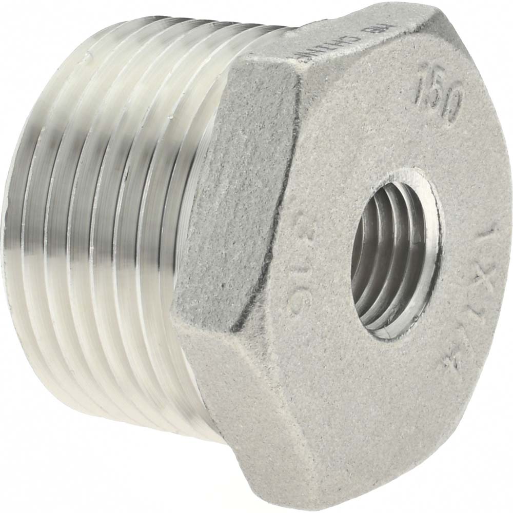 Merit Brass K614-1604 Pipe Bushing 1 x 1/4", 316 Stainless Steel
