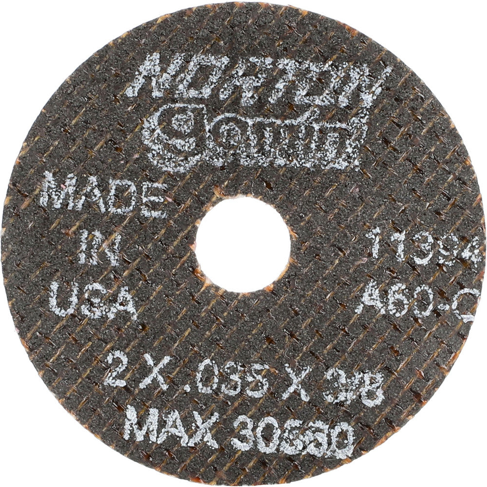 Norton 66243411394 Cutoff Wheel 2" Dia, 0.035" Thick, 3/8" Hole, Aluminum Oxide