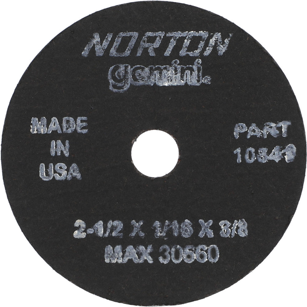 Norton 66243510641 Cut-Off Wheel 2-1/2" Dia, 1/16" Thick, 3/8" Hole, Aluminum Oxide