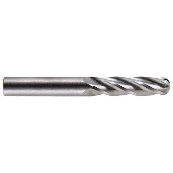 Hertel E5062032 Ball End Mill 1/2" Dia, 3" LOC, 4 Flute, Solid Carbide