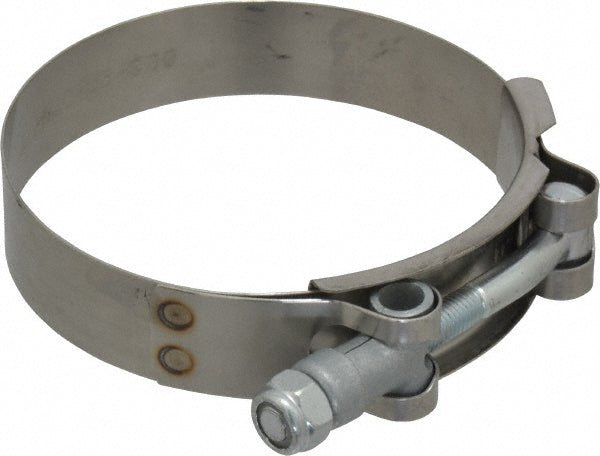 Campbell Fittings 30050-0350-051 T-Bolt Band Clamp 3.27 to 3.56" Hose, 3/4" Wide, Stainless Steel