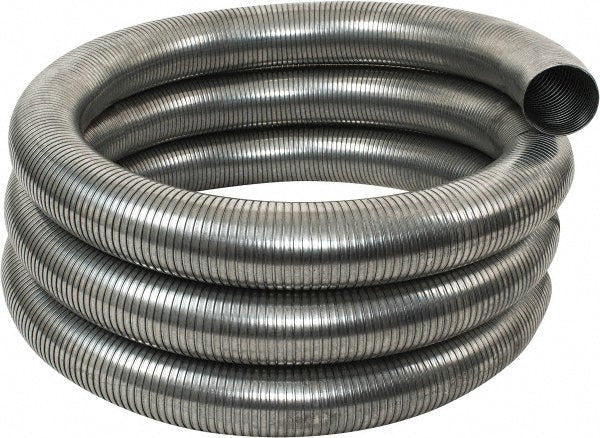 Federal Hose 10081 4" ID, ᇐ to 400&degF, Galvanized Steel Unlined Flexible Metal Duct Hose