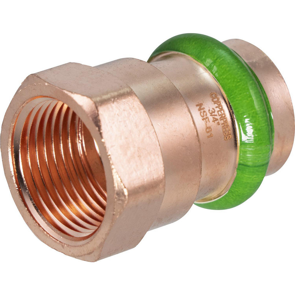 Merit Brass MB22640 Copper Pipe Fittings Fitting Type Female Adapter  Fitting Size 3/4  Style Press Fitting  Connection Type Push-to-Connect Threaded  Material Copper  End Connection Press x Thread