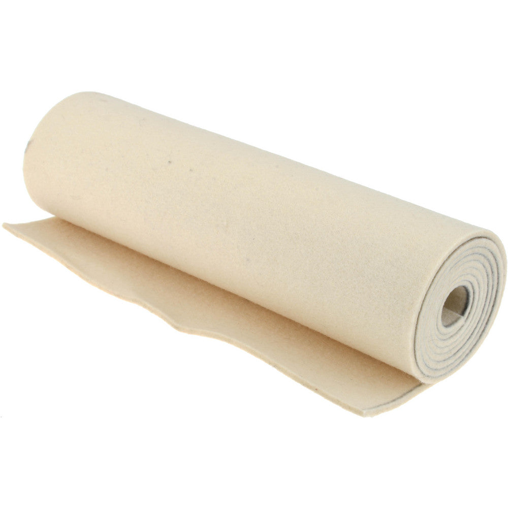 Select F-1 1/8"X1' 12 x 60 x 1/8" White Pressed Wool Felt Sheet