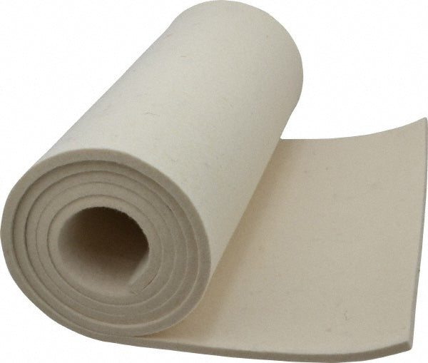 Select F-1 1/4"X1' 12 x 60 x 1/4" White Pressed Wool Felt Sheet