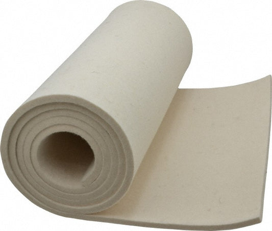 Select F-1 1/4"X1' 12 x 60 x 1/4" White Pressed Wool Felt Sheet