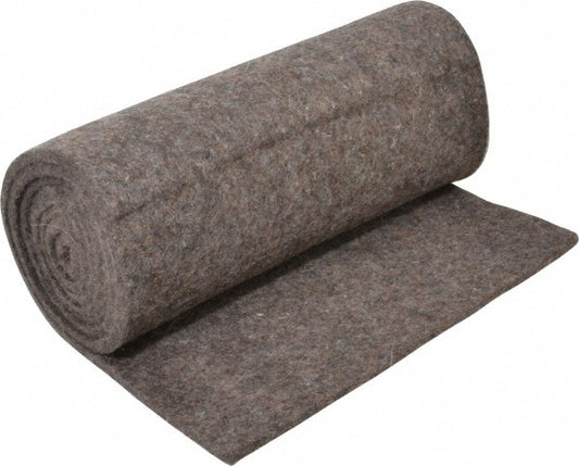 Select F-13 1/4"X1' 12 x 72 x 1/4" Gray Pressed Wool Felt Sheet