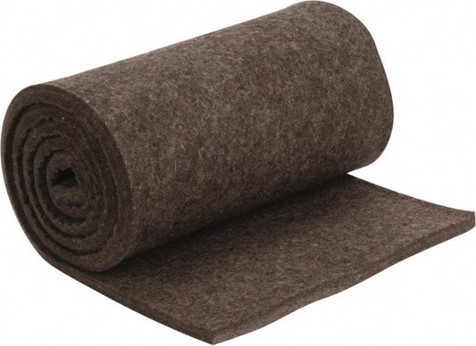 Select F-13 1/2"X1' 12 x 72 x 1/2" Gray Pressed Wool Felt Sheet