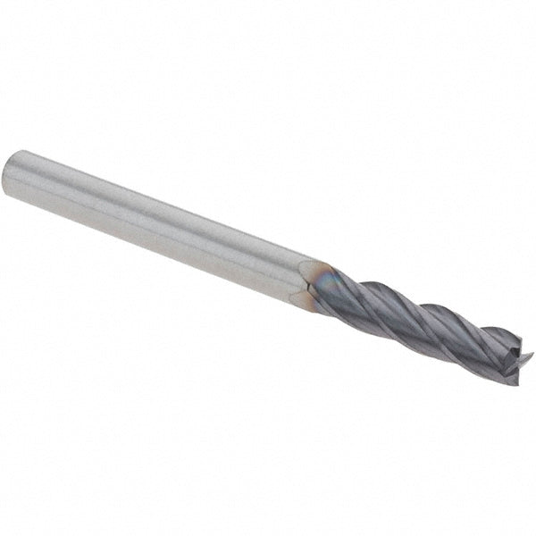 Fullerton Tool Co. 30611 Square End Mill 1/8" Dia, 1/2" LOC, 4 Flute, Solid Carbide