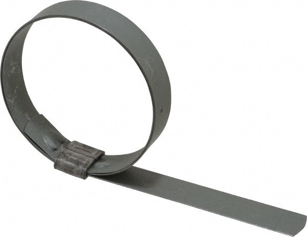 Ideal Tridon HBJS309 Band Clamp Preformed J-Style Clamp, 5/8" Wide, 0.03" Thick, Galvanized Steel