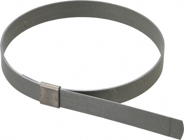 Ideal Tridon HBCP18 Band Clamp Preformed Center Punch Type Clamps, 5/8" Wide, 0.03" Thick, Galvanized Steel