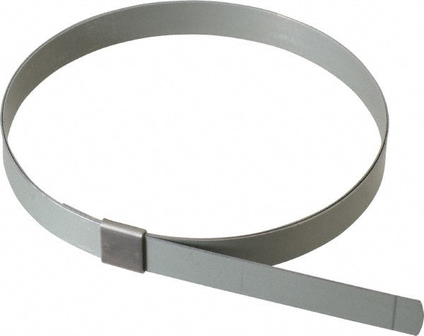 Ideal Tridon HBCP20 Band Clamp Preformed Center Punch Type Clamps, 5/8" Wide, 0.03" Thick, Galvanized Steel