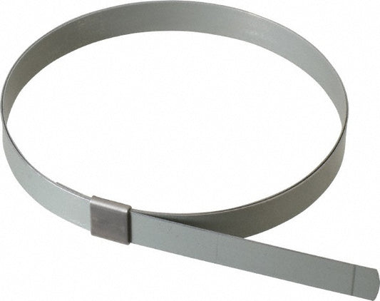 Ideal Tridon HBCP20 Band Clamp Preformed Center Punch Type Clamps, 5/8" Wide, 0.03" Thick, Galvanized Steel