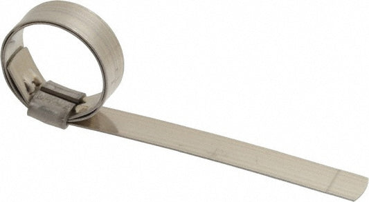Ideal Tridon HBJS203 Band Clamp Preformed J-Style Clamp, 1/2" Wide, 0.03" Thick, 201  Stainless Steel