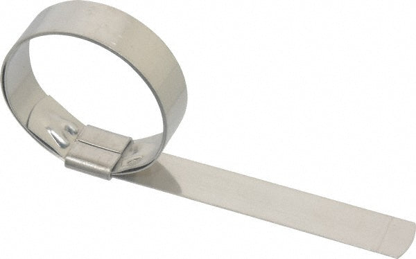 Ideal Tridon HBCP7S Band Clamp Preformed Center Punch Type Clamps, 5/8" Wide, 0.025" Thick, 201  Stainless Steel
