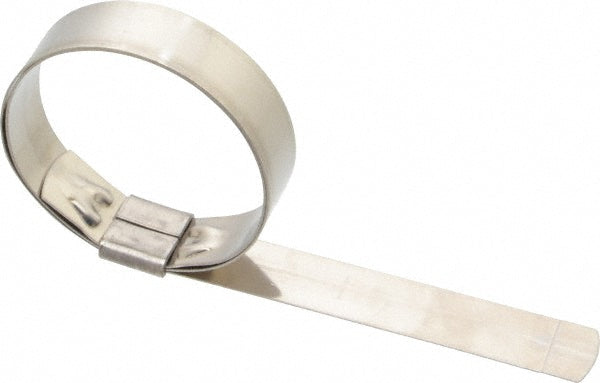 Ideal Tridon HBCP8S Band Clamp Preformed Center Punch Type Clamps, 5/8" Wide, 0.025" Thick, 201  Stainless Steel